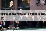 女排世锦赛2022时间表（女排世锦赛最新消息）